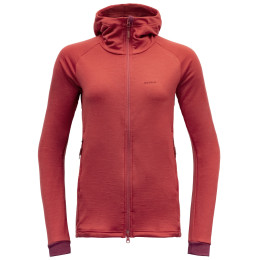 Damen Funktions-Sweatshirt Devold Nibba Merino Jkt Hood rot Beauty
