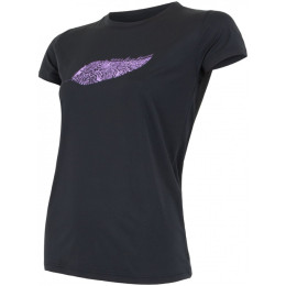 Damen-T-Shirt Sensor PT Coolmax Fresh Feather schwarz