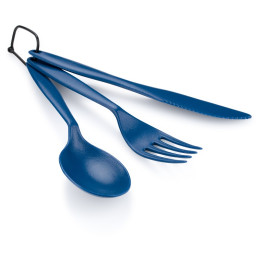 Besteck GSI Outdoors Tekk Cutlery Set blau