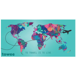 Schnelltrocknendes Handtuch Towee Travel The World 80x160 cm mix1 TravelTheWorld