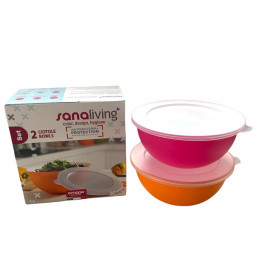 Schüssel-Set Omada Sanaliving Bowls Set 1,7L + 1,7L & 2x lids