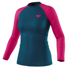 Damen-Funktionsshirt Dynafit Tour Light Merino W L/S Tee blau/rosa Flamingo/