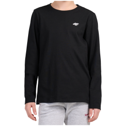 Kinder-T-Shirt 4F Longsleeve F654 Deep Black schwarz Deep Black