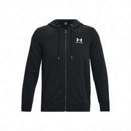 Herren-Sweatshirt Under Armour Essential Fleece FZ Hood schwarz Black/White