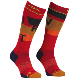 Herren Kniestrümpfe Ortovox Freeride Long Socks Cozy Men's rot Cengia Rossa