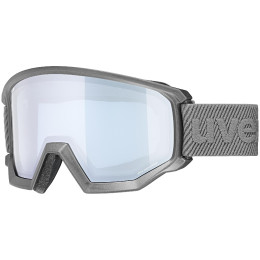 Skibrille Uvex Athletic FM silber rhino mat dl/silver-blue