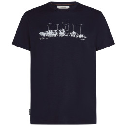 Herren T-Shirt Icebreaker Men Merino 150 Tech Lite SS Tee The Peaks dunkelblau Midnight Navy