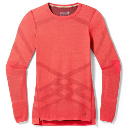 Damen-Funktionsshirt Smartwool W Intraknit Thermal Merino Bl Crew schwarz/rosa Scarlet-Black Cherry