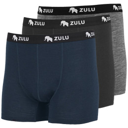 Herren-Boxershorts Zulu Merino 160 3-pack mix1 black+grey melange+navy