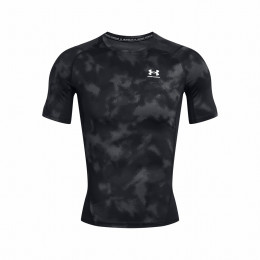 Herren-Funktionsshirt Under Armour HG Armour Printed SS schwarz/grau Black/White