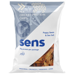 Chips Sens mit Grillenprotein - Mohn & Meersalz (80g) grün