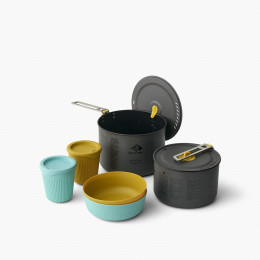 Geschirrset Sea to Summit Frontier UL Two Pot Cook Set 2P 6 Piece grau/blau