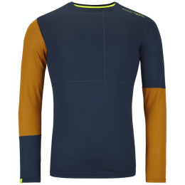 Herren-Funktionsshirt Ortovox 185 Rock'N'Wool Long Sleeve M dunkelblau Deep Ocean