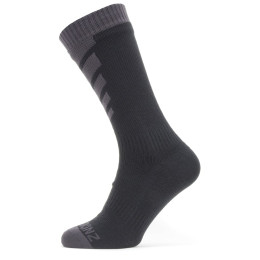 Wasserdichte Socken SealSkinz Waterproof Warm Weather Mid Length grau/schwarz Black/Grey