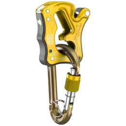 Sicherungsgerät Climbing Technology Click Up Green s HMS karabinou gelb
