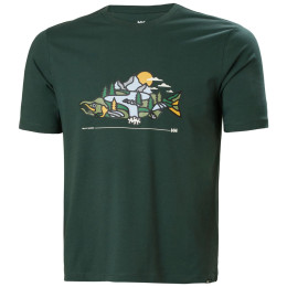 Herren T-Shirt Helly Hansen F2F Organic Cotton Tee 2.0 grün Darkest Spruce