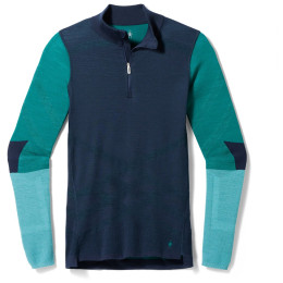 Damen-Funktionsshirt Smartwool W Intrknt Thrml Mrn Bl Colorbl 1/4 Zip dunkelblau Deep Navy