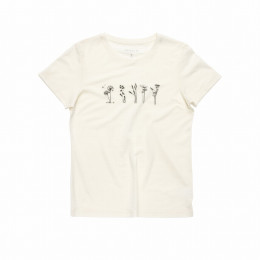 Damen-T-Shirt Devold Classic "Flowers" Tee Wmn weiß White