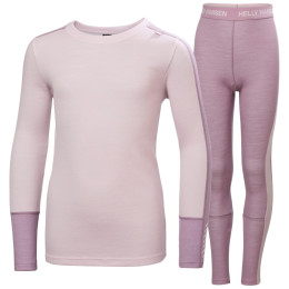 Kinder-Funktionsset Helly Hansen Jr Lifa Merino Midweight Set Purple Clay rosa/lila 676 Purple Clay