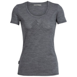 Damen-T-Shirt Icebreaker W's Tech Lite SS Scoop grau GritstoneHthr