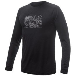 Herren-T-Shirt Sensor Merino Air Pt Locate dl.rukáv schwarz