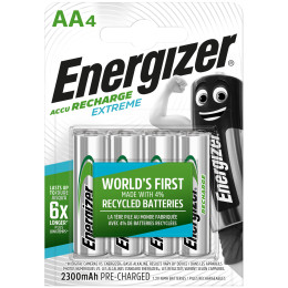 Aufladbare Batterien Energizer AA / HR6 - 2300 mAh silber