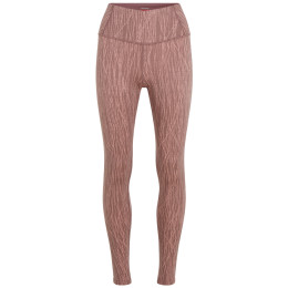 Damen-Leggings Icebreaker Women Merino 260 Tech Vertex High Rise Leggings Delta Lines AOP braun Summit/Blush/J