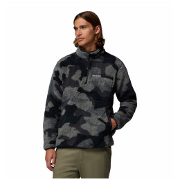 Herrenpullover Columbia Rugged Ridge™ High Pile Half Zip schwarz Black Mod Camo