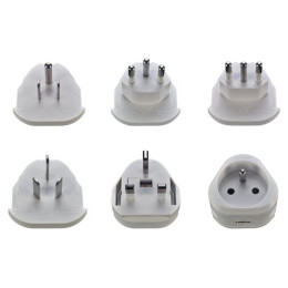 Adapter Solight Reiseset aus Wechselgabeln für die ganze Welt