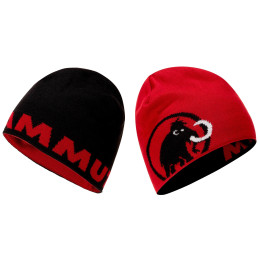 Mütze Mammut Logo Beanie schwarz/rot Black