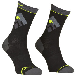 Herrensocken Ortovox Alpine Light Comp Mid Socks M schwarz/grau Black Raven