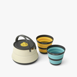 Geschirrset Sea to Summit Frontier UL Collapsible Kettle Cook Set 2P 3 Piece beige