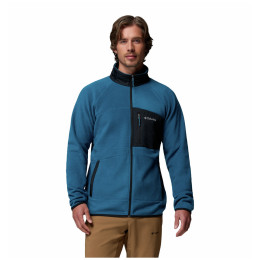 Herren-Sweatshirt Columbia Fast Trek™ Overlay Full Zip blau Phoenix Blue, Black