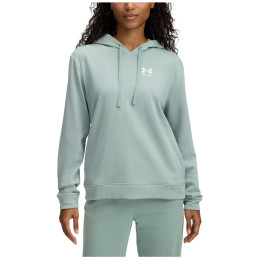 Damen-Sweatshirt Under Armour Rival Terry Hoodie hellgrün Silica Green / / White