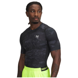 Herren-Funktionsshirt Under Armour HG Armour Printed SS schwarz Black / / White