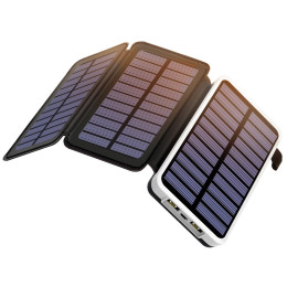 Solar-Powerbank OUTXE EP300 - 10000mAh schwarz/weiß
