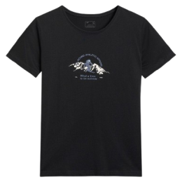 Damen-T-Shirt 4F Tshirt F2713 schwarz DEEP BLACK