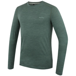 Herren-T-Shirt MOOA MerinoSilk 160 long grün green melange