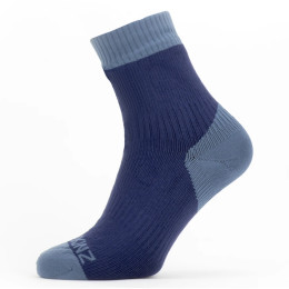 Wasserdichte Socken SealSkinz WP Warm Weather Ankle Lenght grau/schwarz Black/Grey