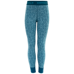 Kinder-Funktionsunterwäsche Devold Duo Active Merino Longs Kid hellblau MOON