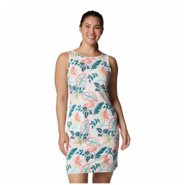 Damenkleid Columbia Chill River Printed Dress weiß/grün Alpenglow Pasteled