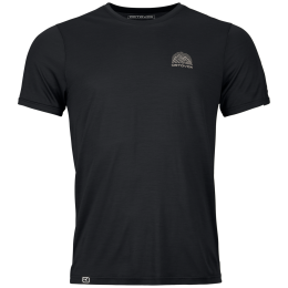 Herren-Funktionsshirt Ortovox 120 Cool Tec Mtn Stripe schwarz Black Raven