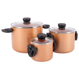 Topfset Bo-Camp Slauson 3 pcs rosa/rot Bronz