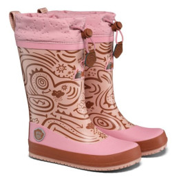 Kinderstiefel Affenzahn Rainboot Vegan Puddly Deer rosa Deer