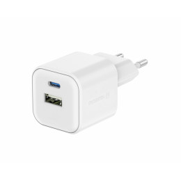 Ladegerät Swissten TRAVEL CHARGER GaN 1x USB-C 35W PD + 1x USB-A 27W QC weiß