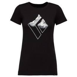 Damen-T-Shirt Black Diamond Mountain Logo SS Tee schwarz Black