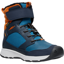 Kinder Winterschuhe Keen Skua Winter Wp Youth blau sky captain/gold flame