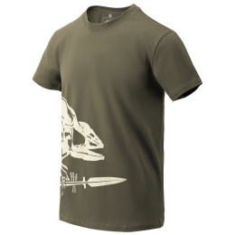 Herren-T-Shirt Helikon-Tex T-Shirt (Full Body Skeleton) grün Olive Green