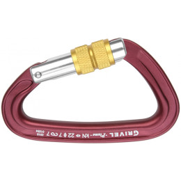 Karabiner Grivel K3N Plume Screw Lock rot