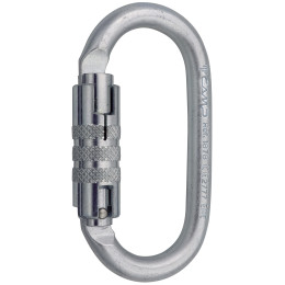 Karabiner Camp Steel Oval Pro 2Lock silber